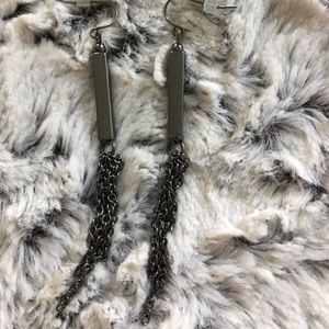 Black hematite tassel earrings